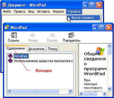 Вкладки